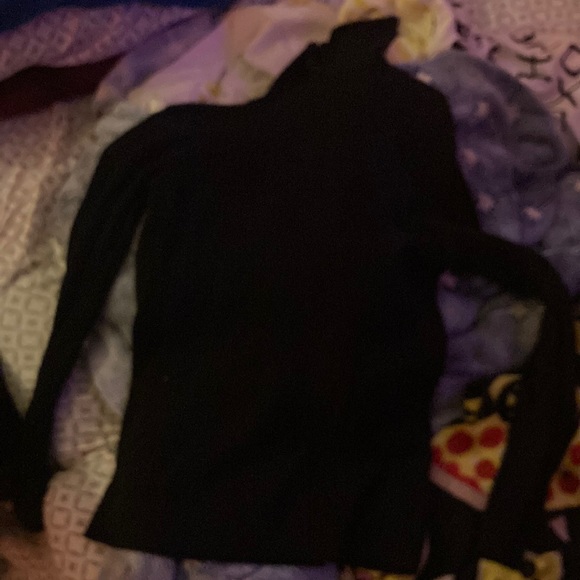 Talbots black turtleneck, long sleeve, cotton, woman’s medium - Picture 1 of 3